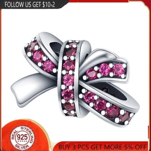 2021 NEW 100% 925 Sterling Silver Bow-Knot Beads Charms Fit Original Pandora Bracelets Bangle Make DIY For Women Jewelry Gift