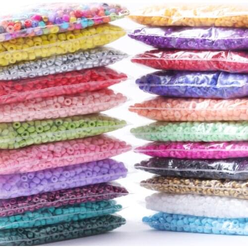 Glass Seed Beads Bulk,2/3/4mm Craft Seed Beads Small Pony Beads for DIY Craft Project Bracelet Necklace Jewelry Making