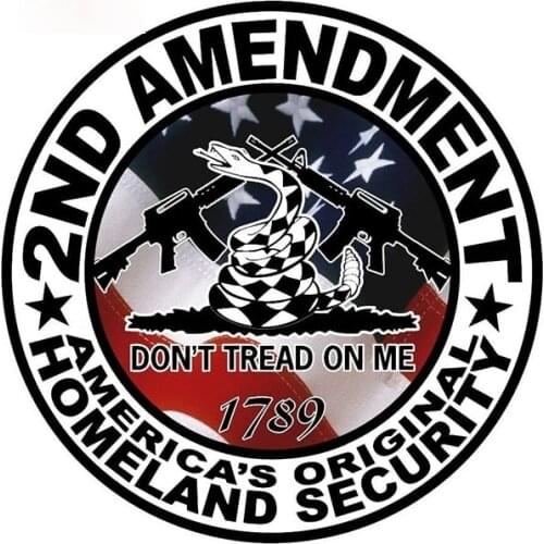 Fuzhen Boutique Decals Exterior Accessories Personality 2nd Amendment Gun Sticker Dont Tread on Me American Flag NRA Sticker