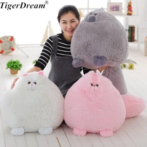 One Piece Cute Persian Simulation Doll Fat Cat Plush Toys PP Cotton Stuffed Animals Dolls Best Gift For Kids 2 Size