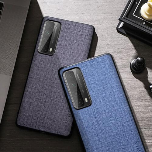 Fabric Silicone Case For Huawei Enjoy 20 SE Y7a Soft TPU Bumper Back Cover For Huawei P smart 2021 Case Funda