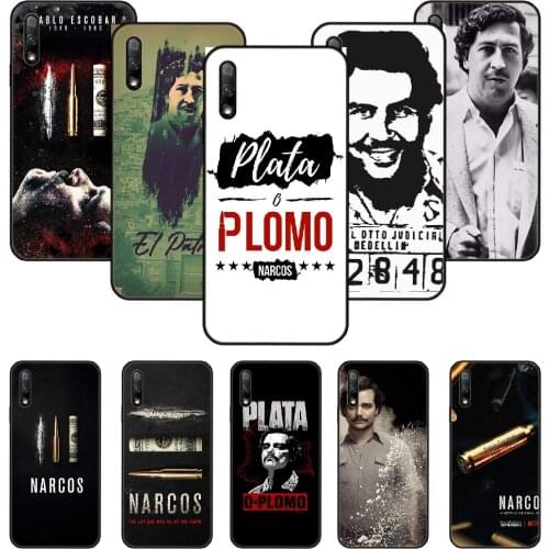Phone Case For Huawei Honor 9X 10 9 20 8X 8A 8S 7X 7A i A Pro Play Lite Black Cover Back Pablo Escobar Drug lord American TV