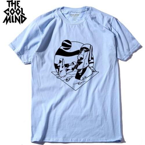 COOLMIND 100% cotton o-neck cool men tshirt casual short sleeve loose men tshirt male summer loose t-shirt tops tee shirts