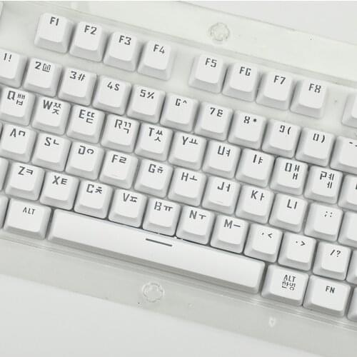 Korean Keycaps for Mechanical Keyboard Compatible with MX Switches Double Shot Support Led Lighting 한국어 키캡