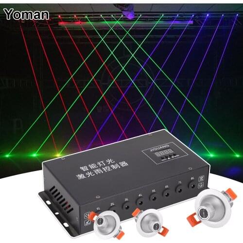 Laser Light DMX RJ45 Music Console DIY Laser Lighting Effect Laser Head Beam Lamp RGB DJ Disco Bar Stage Light DMX512 Control