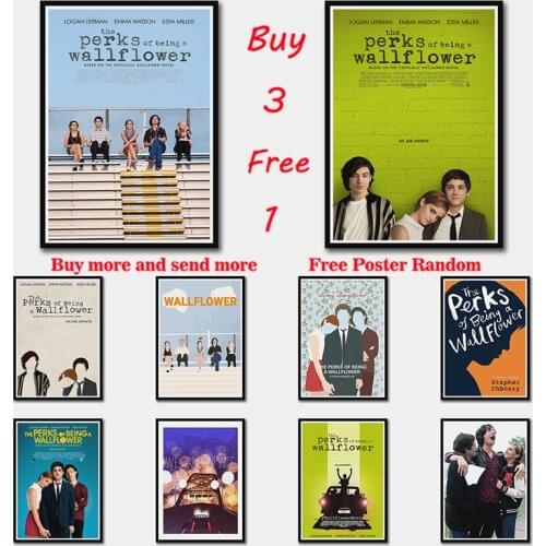 The Perks of Being a Wallflow classic film White Coated Paper Poster Cafe bar decorative painting Frameless