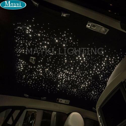 Maykit Dc12v RGB Color Changing Multi Colors Led Optic Fiber Light Engine And 250pcs Fiber Optic Cable For Car Decoration