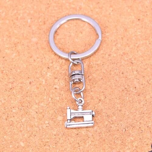 Fashion sewing machine Keychain Pendant Key Rings Shoulder Bag Purse Car Accessories for Women Girl Kids Gift