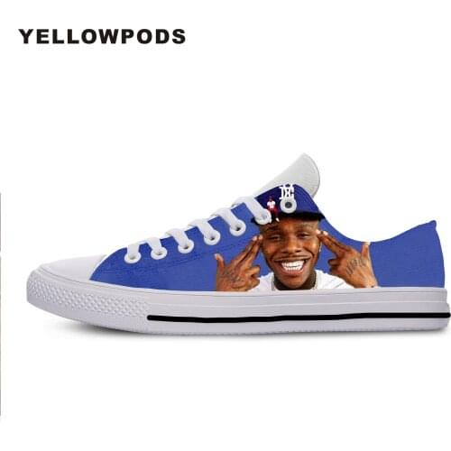 Mens Casual Shoes Hot Sale Pop Hip Hop DaBaby Men Breathable Canvas Walking Man Shoes Chaussure Homme Factory Sales