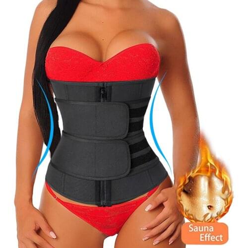 Waist Trainer Neoprene Belt Weight Loss Cincher Body Shaper Steel Bones Tummy Control Strap Slimming Sweat Fat Burning Girdle