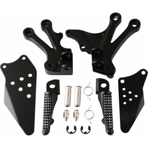 Motorcycle Front Footrest Foot Pegs Bracket Set For KAWASAKI ZX10R 2004-2005