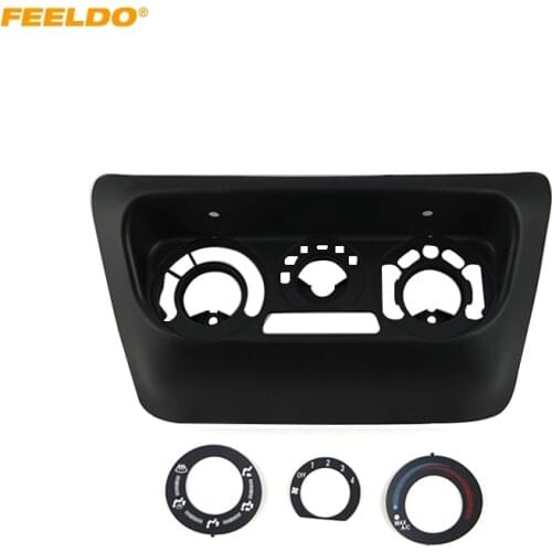 FEELDO 1PC Car AC Control Accessories Frame Panel Adapter For Mitsubishi Lancer IX Center Control ABS Fascias Panel
