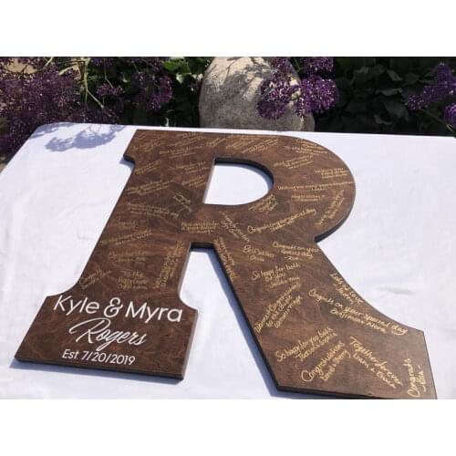 Personalized Wedding Guest Book Alternative from BIGDAY Rustic Wedding Decor Boho Wedding GuestBook Sign