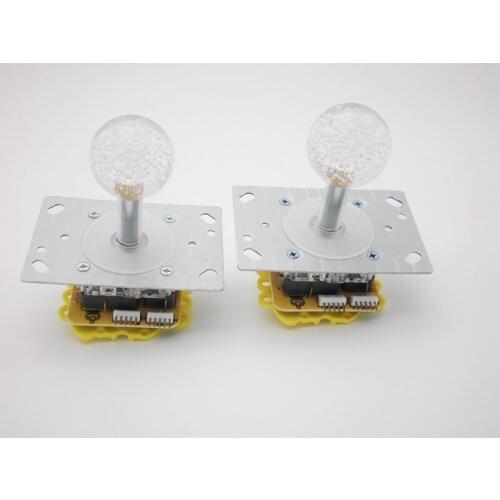 Seven kind lighted Illuminated color joystick with crystal bubble top ball