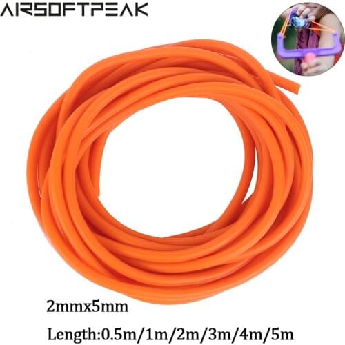 Tactical Latex Slingshots Rubber Tube 0.5/1/2/3/4/5M for Hunting Shooting 2mmX5mm Diameter High Elastic Tubing Band Accessories