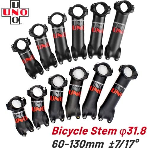 UNO 7 17 Degree Ultralight Bike Stem 31.8mm MTB Road Bicycle Stem 60/70/80/90/100/110/120/130mm Mountain Bicycle Parts stem 17