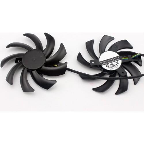 NANILUO 2pcs/lot For XFX For Dataland For SAPPHIRE R9 270A 280 285 370X 290X 380X 390X PLD09210S12HH 12V 0.40A 86mm GTX760 Fan