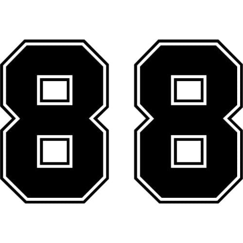 Funny number 88 waterproof occlude scratch decals vinyl tape on laptop bumper rear Windows of cars and trucks