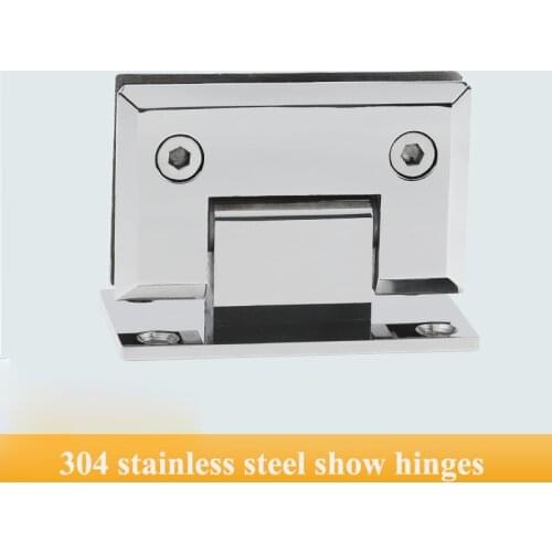 304 stainless steel bathroom clip frameless door glass clip shower room glass hinge frameless glass door hinge 90 degrees
