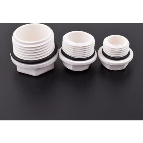 2-10Pcs 1/2" 3/4" 1'' Inch PVC Male Thread Pipe Plug Micro thread End Caps Garden Irrigation Fish Tank Aquarium Adapter