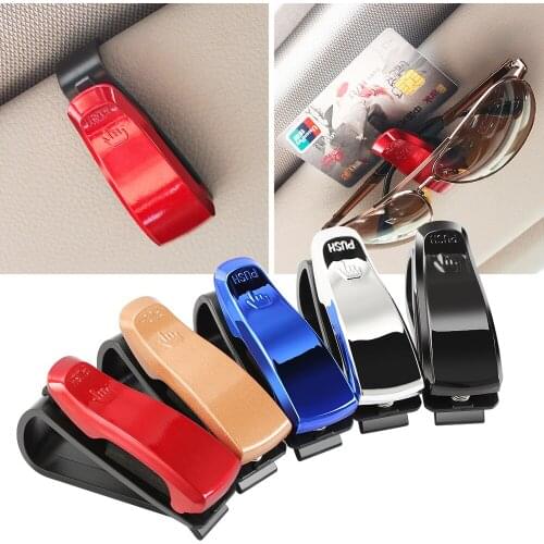 1PCS Glasses clip Car Auto Sun Visor Glasses Sunglasses Clip Card Ticket Holder Pen Case Box Universal Accessories