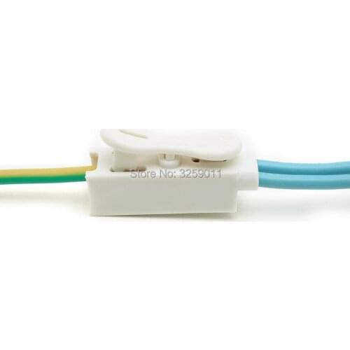 1PCS ZQ-1P Self Locking Spring Wire Connectors Electrical Cable Clamp Terminal Block white Quick Splice Lock Wire Terminal