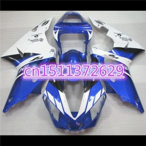 100%new For YZFR1 2000 2001 blue white 00-01 YZF1000 2000 2001 R1 YZF R1 YZF1000 2000-2001 ABS Fairing Set Plastic Kit-D D