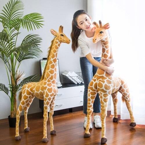 100cm Simulation giraffe doll giraffe Plush Stuffed Toy flexible giraffe plush toy for childrens birthday gift Christmas gift