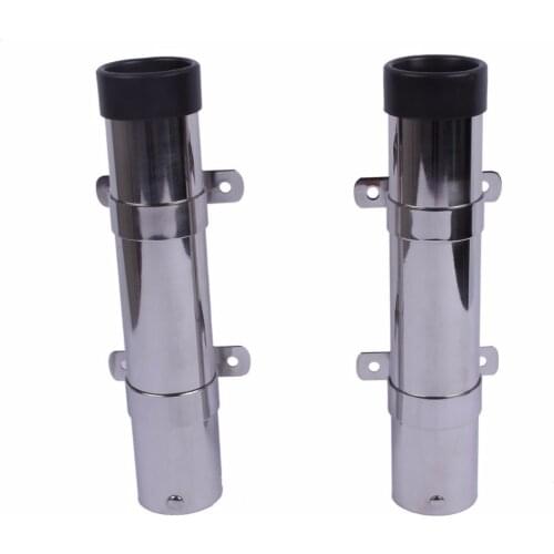 2PCS Rod Holder Flush Mount Fishing Marine Boat 304 Stainless Steel Rod Tube