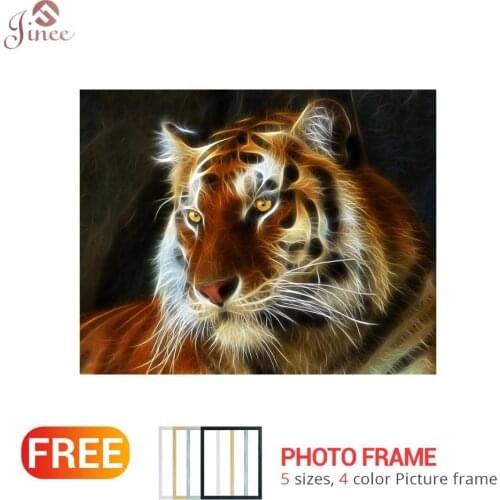 5D DIY Diamond Embroidery Animal Tiger Scenery Diamond Painting Landcape Cross Stitch Full Round Rhinestones Christmas Gift