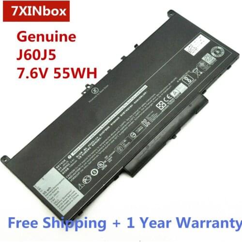 7XINbox Genuine J60J5 Battery 0F1KTM 1W2Y2 F1KTM for Dell Latitude14 E7470 7.6V 55WH