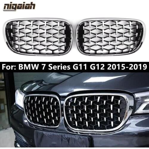 Diamond Meteor Style Kidney Grille for BMW G11 Grill 7 Series 730i 740i 750i 740e 725d 730d 2015-2019 Front Bumper Racing Grill