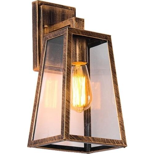 American nordic creative industrial retro iron restaurant bar aisle outdoor porch lampara led pared loft E27 wall lamp sconce