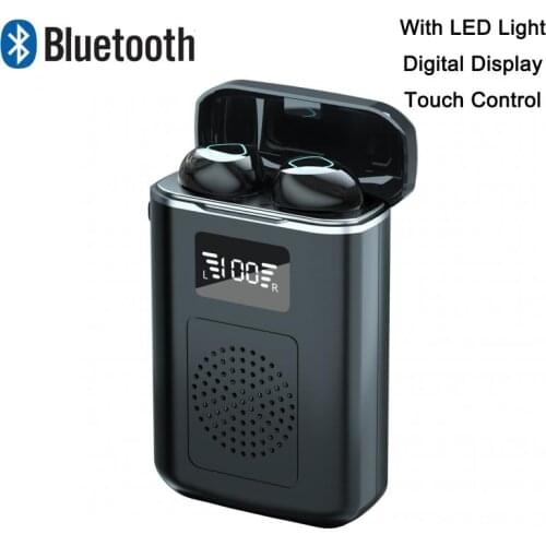 M6 TWS Wireless Headsets Bluetooth 5.1 Headphones Waterproof Sport Earphone With LED Bass Stereo Earphone Wireless Headset QBMY