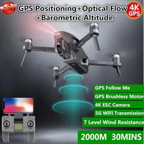 Brushless 5G Wifi FPV GPS RC Drone 30MINS 4K Camera HD Wide Angle 2KM Distance Brushless Drone 30MINS Flight Time RC Quadcopter