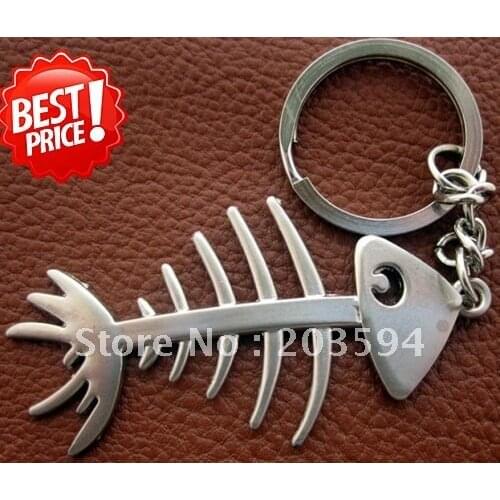 G4 Fish bones Key Chain )Key Ring Cute Alloy Chain Best Gift for Lover Best Gift to Valentines 63*32mm