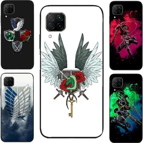 Wings of Freedom Attack On Titan Case For Huawei P40 Lite P30 P20 P Smart 2019 Y7 Y6 Nova 5T Honor 20 Pro 8A 8X 9X 10i