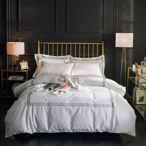 DeMissir Luxury Egyptian Cotton Soft Bedding sets Bed Sheet Queen King size White Hotel Duvet Cover Set Pillowcases jogo de cama