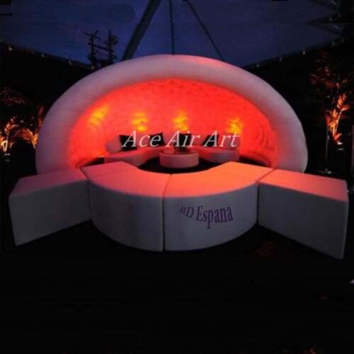 Customize New design inflatable half dome tent, Luna tent, inflatable LED Lights tent for parties and Events decorations