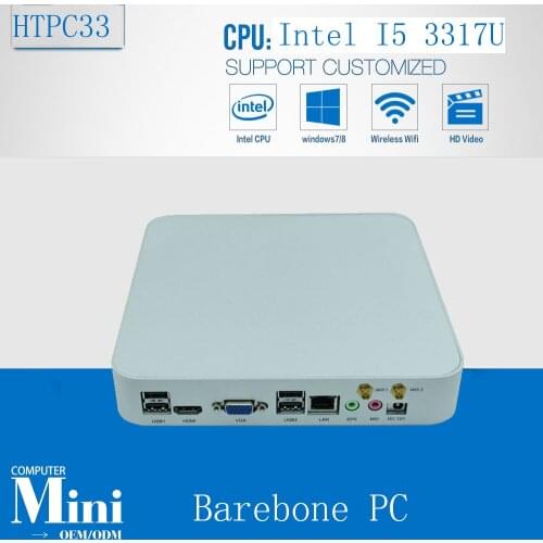 Mini ITX Fanless Industrial PC Desktop Computer Intel Core i5 3317U Barebone Machine 1 Gigabit LAN 4*USB 2.0