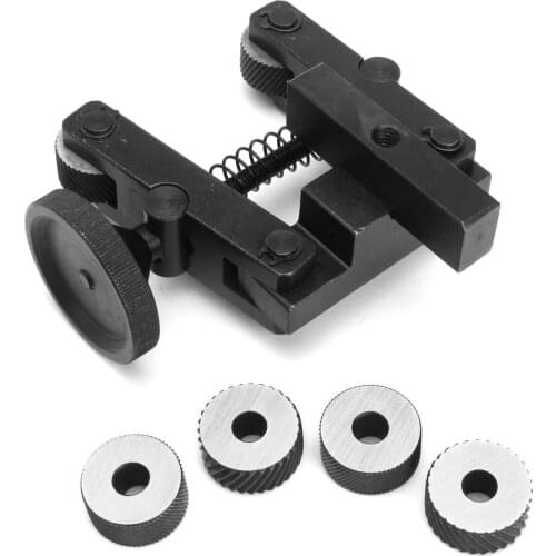 Knurling Knurler Tool Holder Linear Knurl Tool Lathe Adjustable Shank with Wheels Lathe Tools