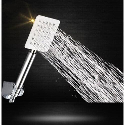 New Modern Super Slim Water Saver Stainless Steel Shower Head Handheld Pressurized Spray Water Booster Shower Head