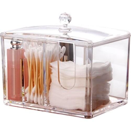 Practical And Beautiful Makeup Remover Cotton Swab Storage Storage Box Transparent Acrylic Makeup Dustproof Box