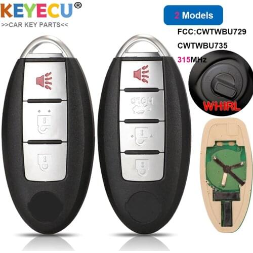 KEYECU Car Remote Key for Nissan Tiida Teana Altima Maxima Armada Xtrail Pathfinder Rogue Versa juke CWTWBU729 /CWTWBU735