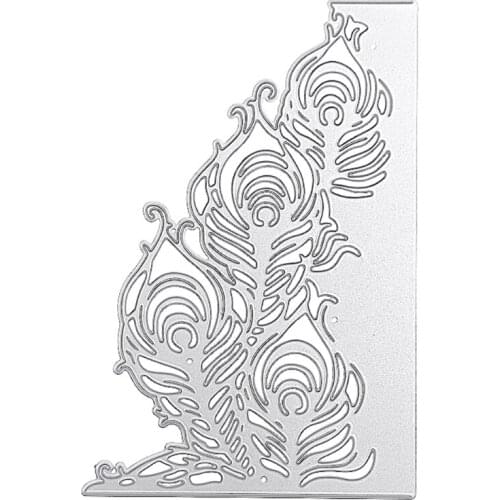 Hollow Feather Metal Cutting Dies Stencil DIY Scrapbooking Album Paper Card Template Mold Embossing Craft Decoration