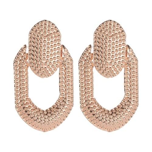 Punk Exaggerated Geometric Simple Salient Point Golden White Rose Gold Alloy Dangle Drop Earrings For Women