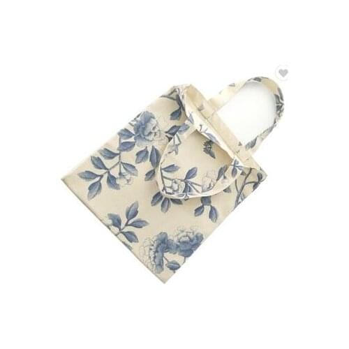 Folding Shopping Bags Cotton Canvas Tote Bag with Logos