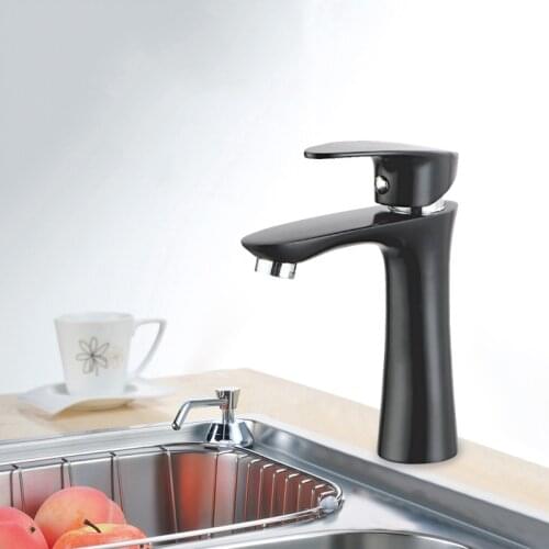 Modern Style Basin Faucet Single Handle Bathroom Wash Basin Tap Deck Mounted Single Cold Water Tap Crane Toilet Sink Water Tap