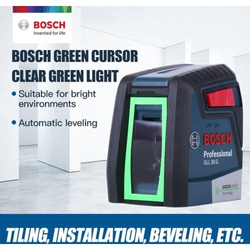 Original Bosch GLL30G Laser Level High Precision Green Light Two-Line Horizontal And Vertical Laser Level Light Tool