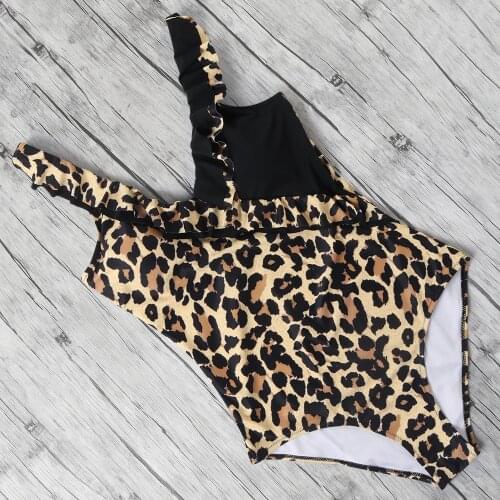 Ruffle Swimwear Women Floral One Piece Swimsuit 2020 Plus Size Leopard Swimming Suit Women Maillot De Bain Femme Female Monokini